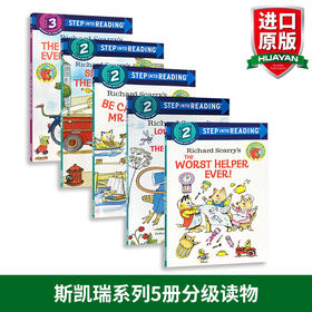 英文原版绘本 斯凯瑞系列5册 Step into Reading Richard Scarry美国兰登经典分级读物4-6岁 进口正版儿童英语绘本3-6岁童书