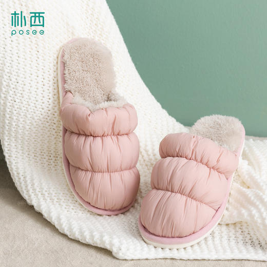 朴西 云朵拖鞋家用情侣室内毛毛鞋保暖居家可爱棉拖鞋男女家居秋冬季 商品图6
