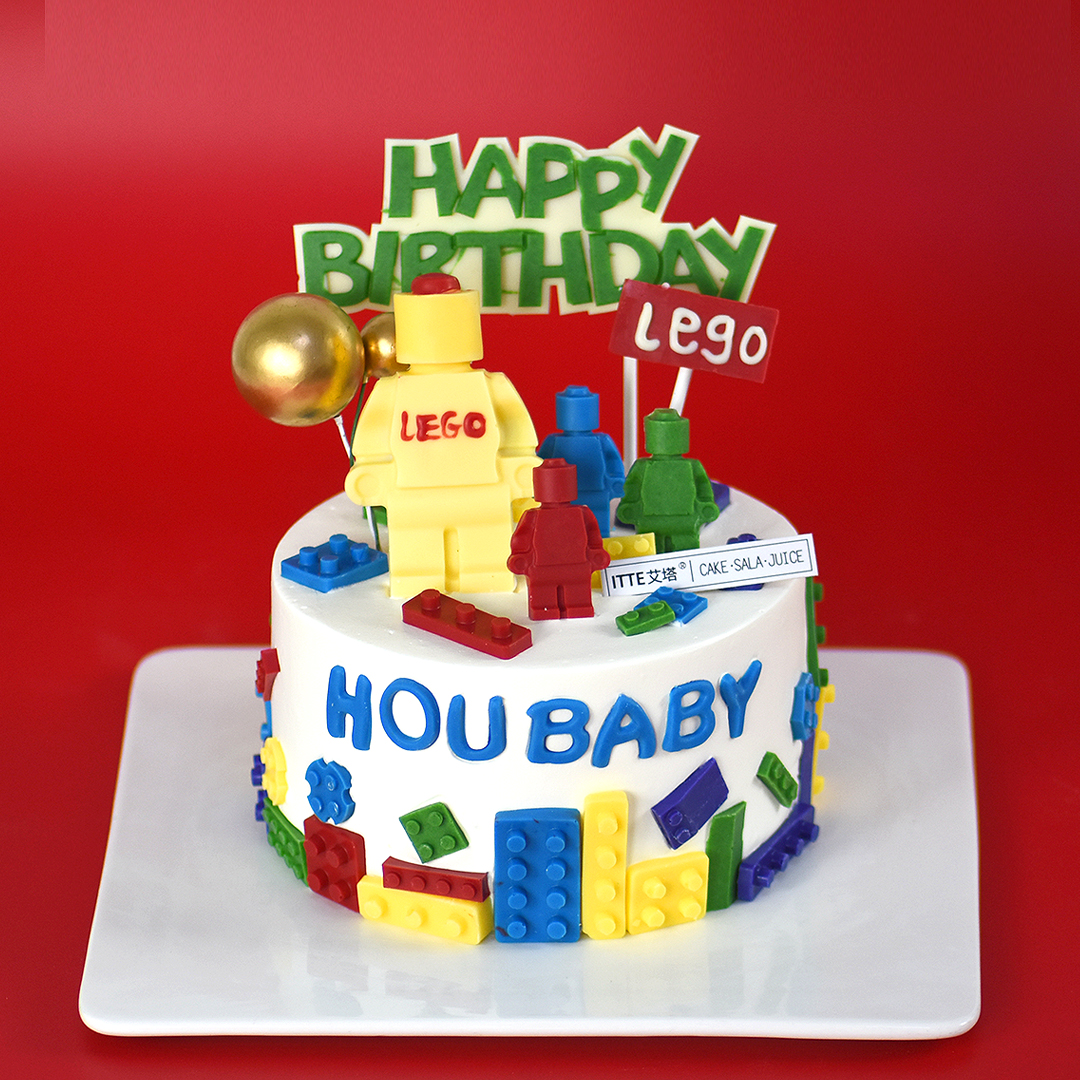 【乐高蛋糕】儿童积木拼搭 进口淡奶油水果蛋糕