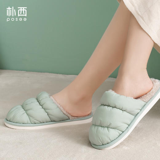 朴西 云朵拖鞋家用情侣室内毛毛鞋保暖居家可爱棉拖鞋男女家居秋冬季 商品图4