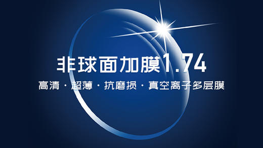 【门店配镜专享】【2片装】E2超薄1.74非球面加膜高清镜片高透光耐磨近视镜 商品图1
