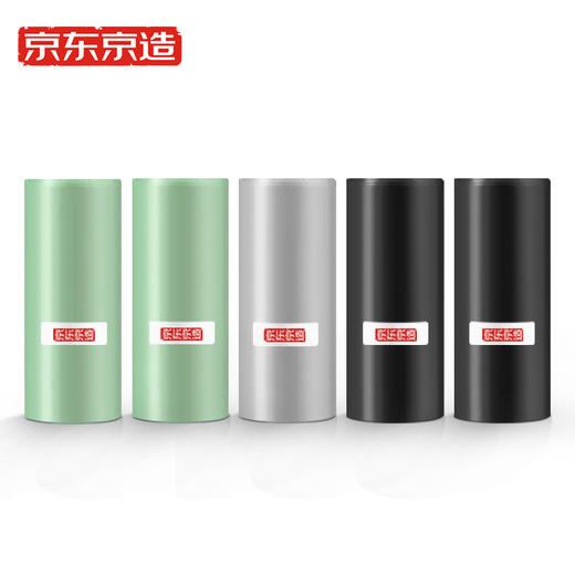 京东京造 中号45*60cm手提垃圾袋8um厚100只厨房客厅卫生间防刺破垃圾桶袋 商品图1