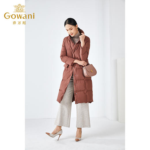 乔万尼冬季新品大气奢华时尚直筒设计加厚保暖长款羽绒服ES4T387 商品图1