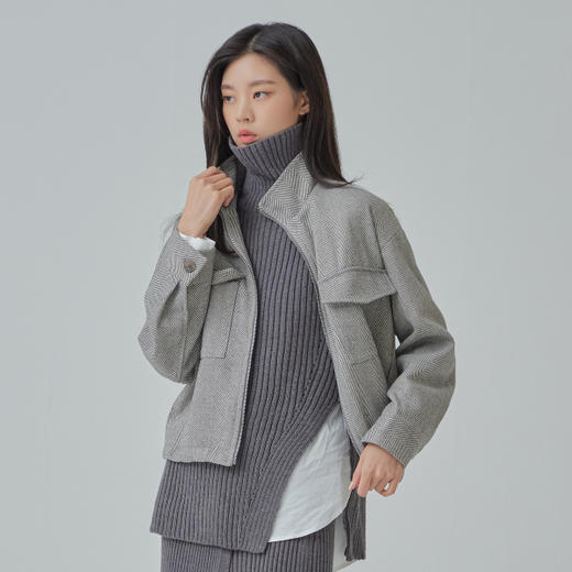 MIXXO休闲短款宽松口袋拉链式外套通勤JPY带授权招加盟代理 商品图2