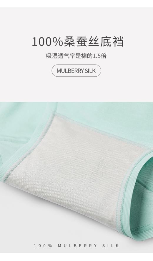 【百图lulu好物】【6条99元】100%桑蚕丝底档抗菌 60支兰精超细莫代尔 中腰无痕 内裤（含质检报告） 商品图5