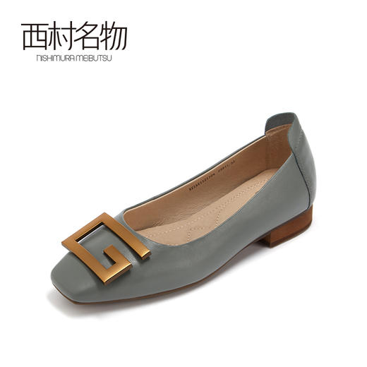 西村名物2023春季新款复古乐福鞋商场同款革简约女单鞋T23AE11658 商品图1