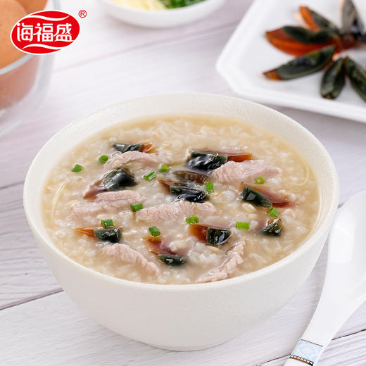海福盛 营养早餐粥 皮蛋瘦肉粥 方便速食粥 FD冻干粥冲泡食品 37g*6杯 整箱装 商品图2