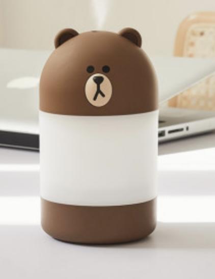 韩国 可爱Line Friends棕色迷你加湿器JPY带授权招加盟代理 商品图0