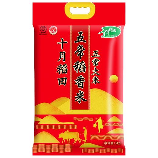十月稻田 五常稻花香 东北大米5kg（绿豆伴侣） 商品图0