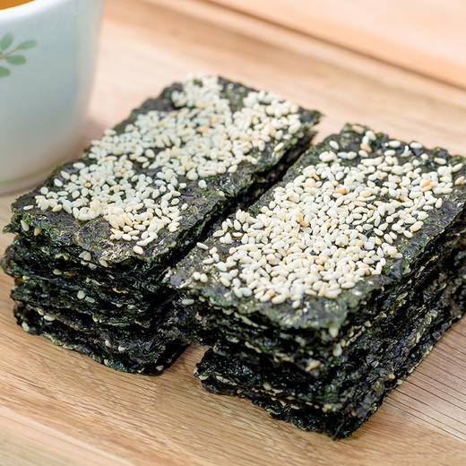 波力夹心海苔 休闲零食 紫菜脆片 芝麻夹心脆48克(8克*6包） 儿童零食 商品图4