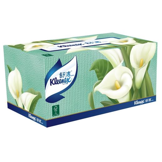 舒洁（Kleenex）抽纸纸巾 马蹄莲盒纸面巾纸餐巾纸 盒抽 200抽*3盒 商品图3