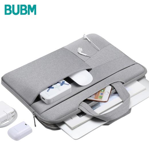 BUBM 苹果小米联想14英寸笔记本电脑包女手提商务内胆包男华硕戴尔保护套薄公文  FMBT-14灰色 商品图0