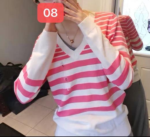 国内现货 Tommy Hilfiger专柜女士针织衫女士新款秋菱格纯色V领休闲针织衫毛衣 商品图2