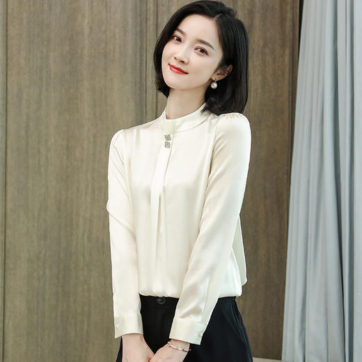 上海旗袍厂ASE-9028气质百搭时尚真丝衬衫 商品图0