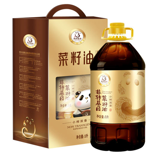 天府菜油 小榨工艺 四川浓香菜籽油 5L（五星）礼盒装 非转基因 食用油 川粮国企出品 商品图1