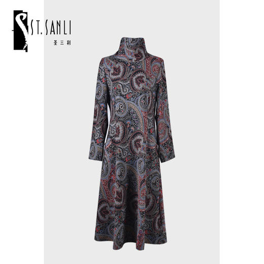 圣三利女装 时尚名族风印花连衣裙SL1937210 商品图3