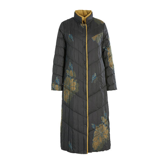 乔万尼冬季新品显瘦双面穿设计抗寒保暖长款过膝羽绒服ES4T416 商品图4