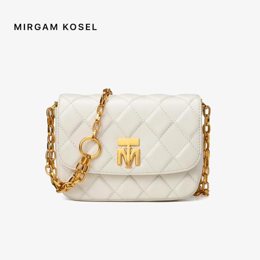 Mirgam Kosel MI扣菱格链条小方包（奶油白） 商品图0