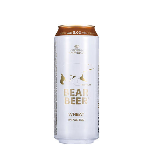 德国进口 豪铂熊（BearBeer）豪铂熊小麦啤酒500ml*24听整箱装 商品图2