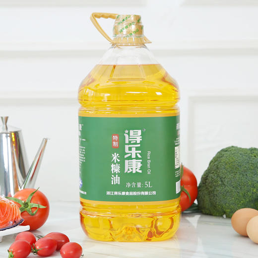 得乐康特制米糠油稻米油5L食用油稻谷油家用桶装粮油烹饪炒菜用油 商品图1