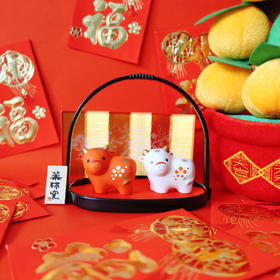 HUJI祤集摆件成双小牛