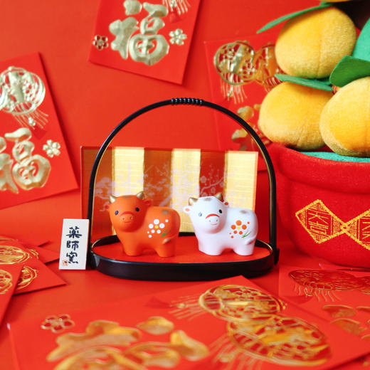 HUJI祤集摆件成双小牛 商品图0