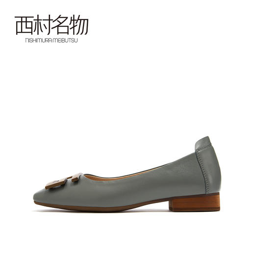 西村名物2023春季新款复古乐福鞋商场同款革简约女单鞋T23AE11658 商品图2