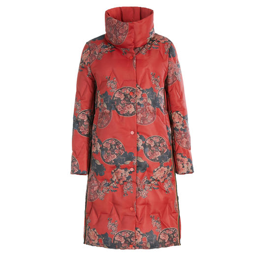 乔万尼秋冬国风牡丹贵气设计抗寒保暖中长款双面穿羽绒服ES4T415 商品图4