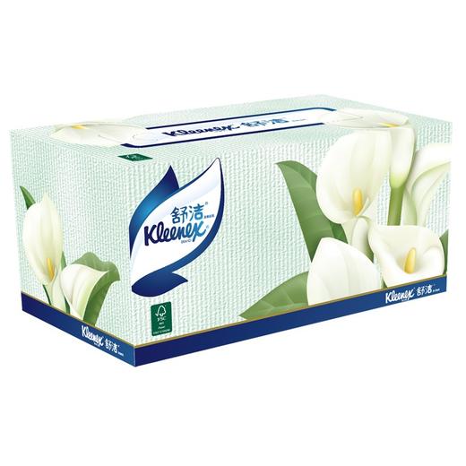舒洁（Kleenex）抽纸纸巾 马蹄莲盒纸面巾纸餐巾纸 盒抽 200抽*3盒 商品图2