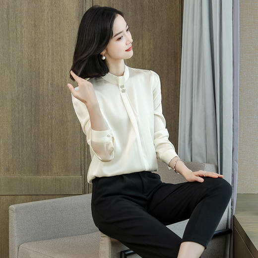 上海旗袍厂ASE-9028气质百搭时尚真丝衬衫 商品图3