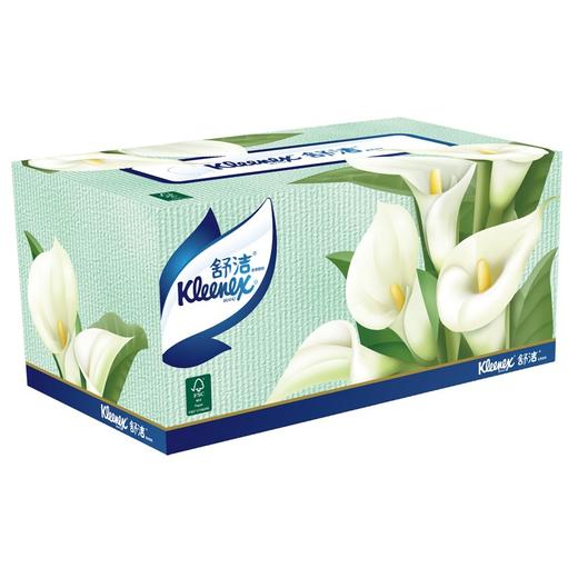 舒洁（Kleenex）抽纸纸巾 马蹄莲盒纸面巾纸餐巾纸 盒抽 200抽*3盒 商品图4