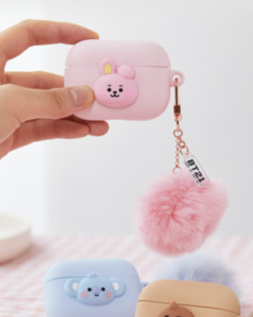 韩国 可爱 Line Friends BT21 COOKY BABY绒球AirPods Pro护壳JPY带授权招加盟代理