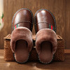 PDD-WNL210107新款居家牛筋底防滑加厚保暖皮棉拖鞋TZF 商品缩略图4