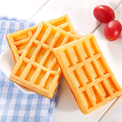 百草味 原味华夫饼168g/袋  网红小吃休闲零食手撕华夫面包软面包早餐食品饼干蛋糕代餐 商品图1