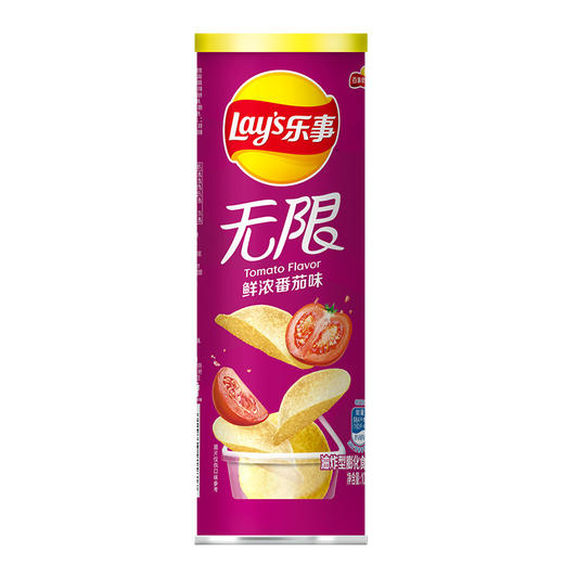 乐事Lay’s无限薯片 零食 休闲食品 鲜浓番茄味104g罐装 膨化食品 商品图0