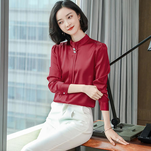 上海旗袍厂ASE-9028气质百搭时尚真丝衬衫 商品图2