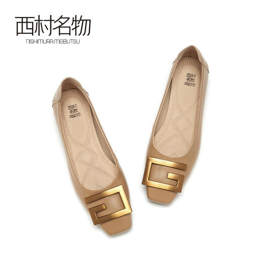 西村名物2023春季新款复古乐福鞋商场同款革简约女单鞋T23AE11658 商品图3