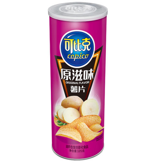 可比克薯片 原味105g 休闲零食 膨化食品 商品图1