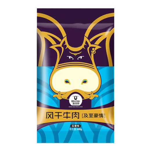科尔沁 休闲肉脯零食 内蒙古特产 手撕风干牛肉干五香味400g 商品图2