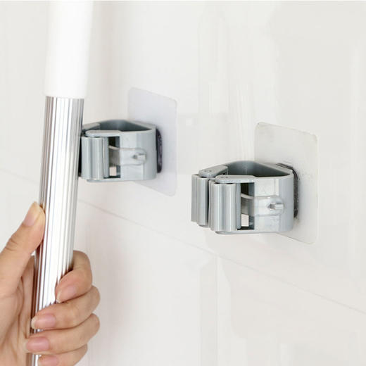 【3只装+3只挂钩】 拖把夹 壁挂卡座免打孔扫把夹神器 商品图5