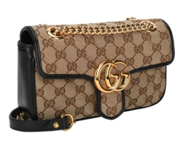 奥莱[GUCCI] GG Mamon帆布迷你链条单肩包446744 HVKEG 9772JPY带授权招加盟代理