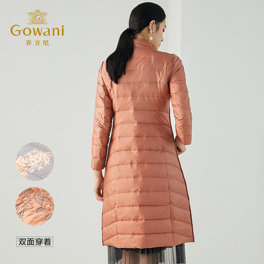 乔万尼清新高雅国风收腰工艺优雅气质双面可穿保暖羽绒服ES4T442 商品图3