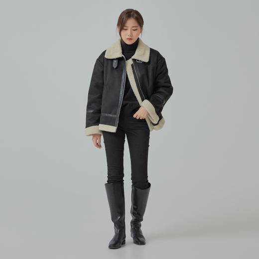 MIXXO韩国鹿皮绒野马羊羔毛拉链夹克外套JPY带授权招加盟代理 商品图3