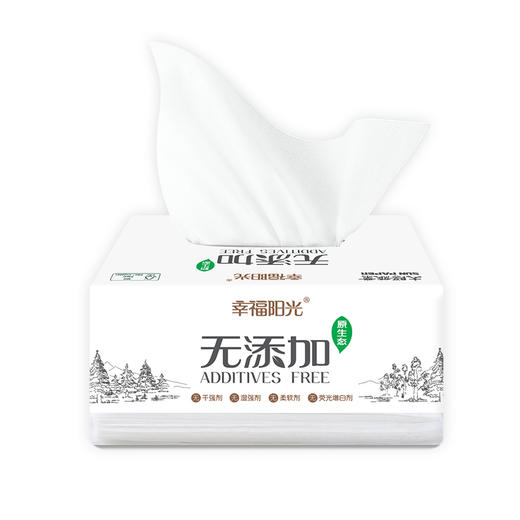 幸福阳光 抽纸 原生态健康无添加卫生纸巾软抽3层*150抽*18包（整箱销售） 商品图4