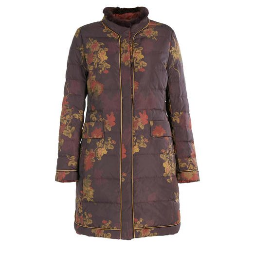 【无毛领】乔万尼复古奢华国风设计双面可穿中长款水貂毛保暖羽绒服ES4T361 商品图3