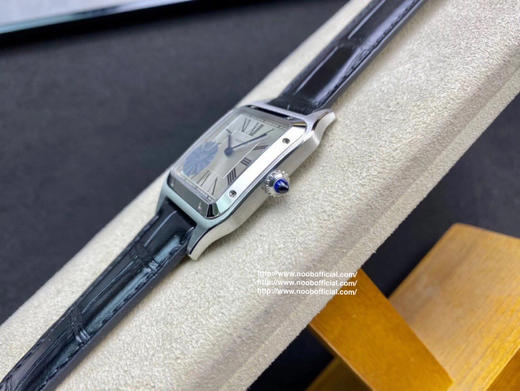 F1新款2020卡di亚 杜蒙山度士加大号薄款手表，长度46.6×宽度33.9mm，厚度8.5mm，男士腕表，意大利纯手工牛皮，机芯密底 商品图7