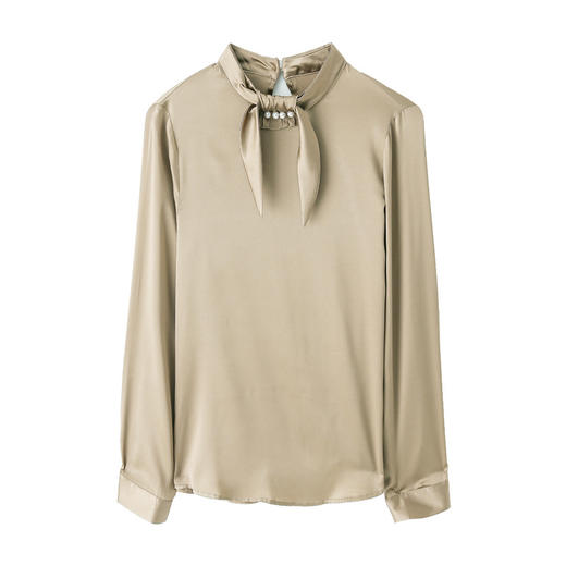 上海旗袍厂ASE-9013 圆领时尚气质真丝衬衫 商品图4