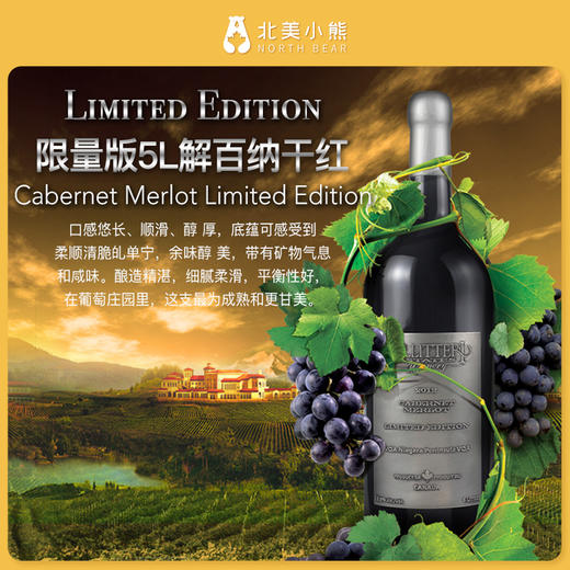 加拿大Pillitteri派利特瑞木盒限量版解百纳美乐2015年干红葡萄酒5升装 #宁波仓 商品图6