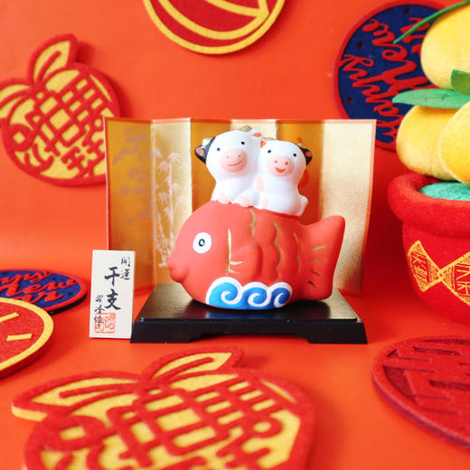 HUJI祤集摆件锦鲤牛牛 商品图0