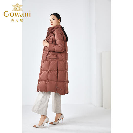 乔万尼冬季新品大气奢华时尚直筒设计加厚保暖长款羽绒服ES4T387 商品图3